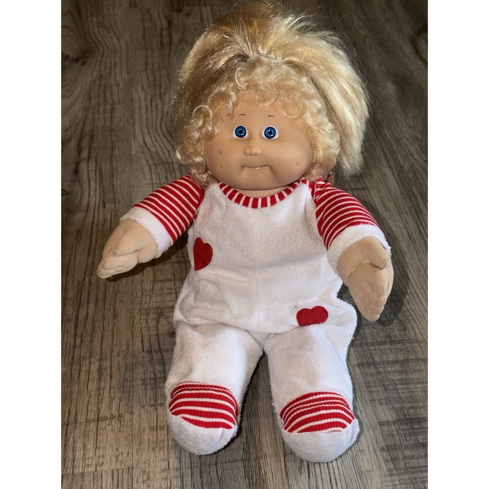 Cabbage Patch Kids Xavier Roberts Signed 1982 16in Doll Blonde Curly Blue Eyes